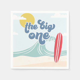 De grote ene Surf bloeit de eerste verjaardag Servet