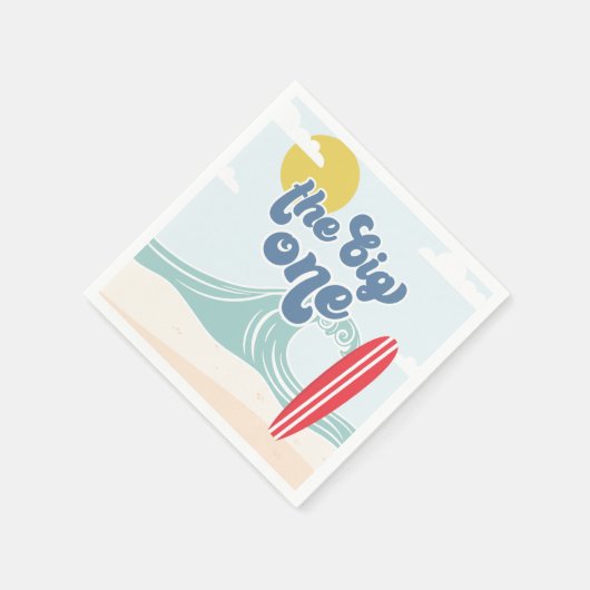 De grote ene Surf bloeit de eerste verjaardag Servet (Hoek)