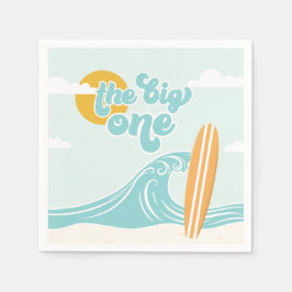 De grote ene Surf bloeit de eerste verjaardag Servet