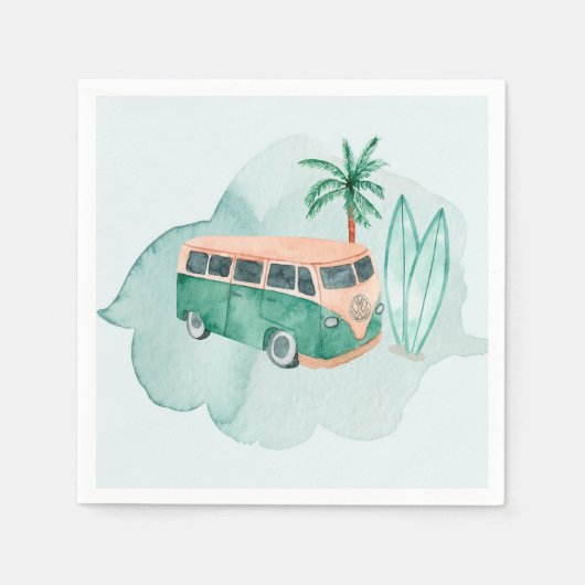 De grote ene Surf eerste verjaardag Napkin Servet (Voorkant)