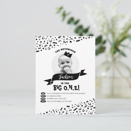 De grote ene verjaardag, 90's Hip Hop beruchte één Briefkaart (Staand voorkant)