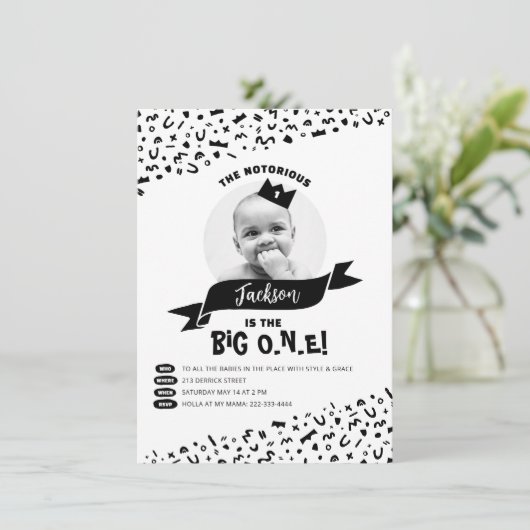 De grote ene verjaardag, 90's Hip Hop beruchte één Kaart (Staand voorkant)