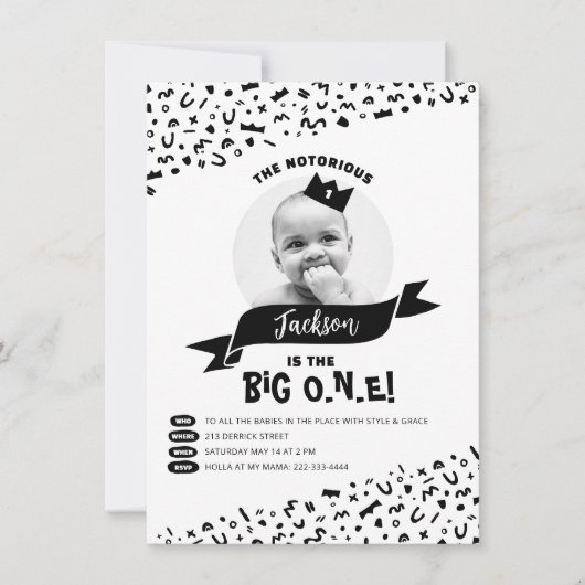 De grote ene verjaardag, 90's Hip Hop beruchte één Kaart (Voorkant)