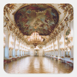 De grote galerij vierkante sticker