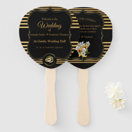 De Grote Gatsby Hand Fans Handwaaier (Voorkant en achterkant)