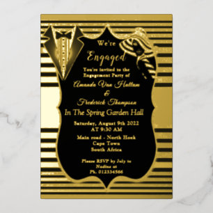De Grote Gatsby Inspiratie Folie Uitnodiging