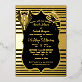 De Grote Gatsby Inspiratie Folie Uitnodiging