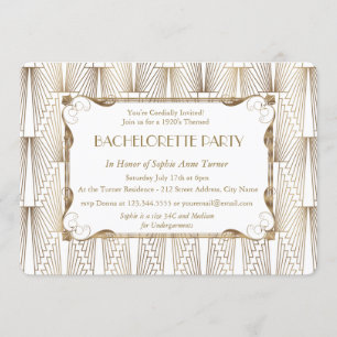 De Grote Gatsby White Bachelorette Party van de Ro Kaart