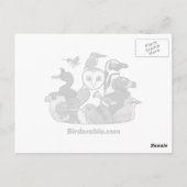 De Grote Gehoornde Uil van Halloween Briefkaart (Achterkant)