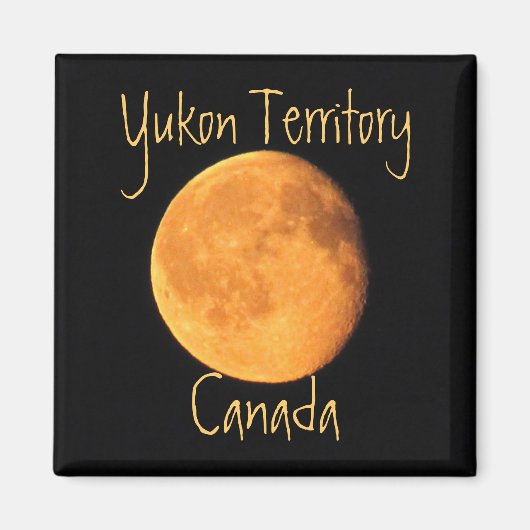 De Grote Gele Maan; Yukon Territory, Canada Magneet (Voorkant)