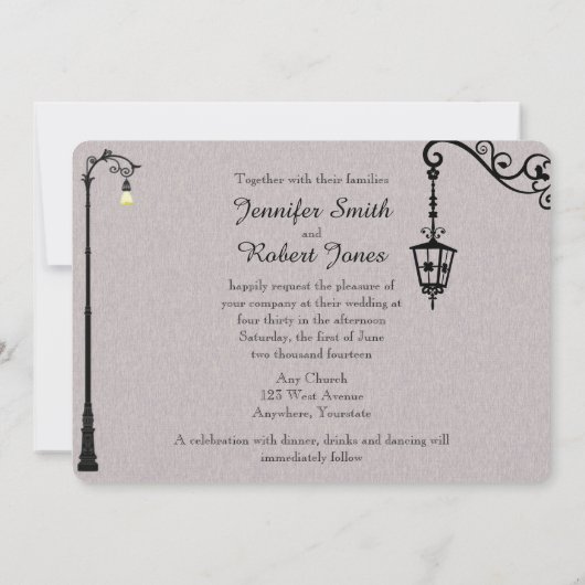 De grote gemakkelijke bruiloft uitnodiging (Achterkant)