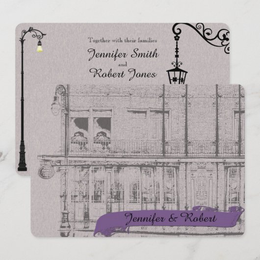 De grote gemakkelijke bruiloft uitnodiging (Voorkant / Achterkant)