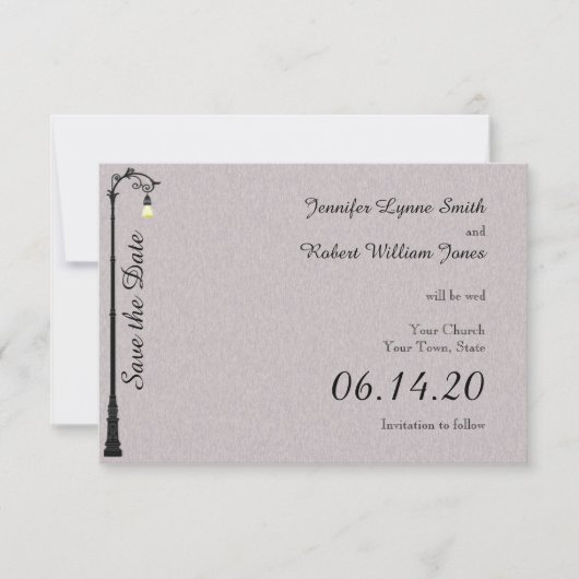 De Grote Gemakkelijke Huwelijk bewaart de Datum Save The Date (Voorkant)