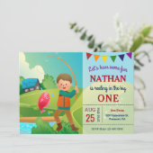 De grote Geviste themajongens van de eerste verjaa Kaart (Staand voorkant)