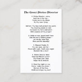 De Grote Goddelijke Leider Visitekaartje (Achterkant)