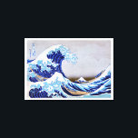 De grote golf aan de kust van Kanagawa die is hers Canvas Afdruk<br><div class="desc">Herstelbare, kleurenevenwichtige en digitaal verbeterde, hoge resolutie, oude poster van een enorme golf die neerslaat op boten met een uitzicht van de berg Fuji op de achtergrond. Afbeelding met dank aan Library of Congress. Gepubliceerd tussen 1826 en 1833.</div>