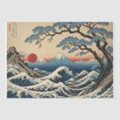 De Grote Golf bij Kanagawa #2 -Decoupage- Tissuepapier (Voorkant)