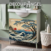 De Grote Golf bij Kanagawa #2 -Decoupage- Tissuepapier