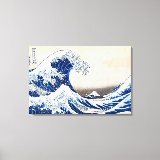 De Grote Golf bij Kanagawa door Katsushika Hokusai Canvas Afdruk (Voorkant)
