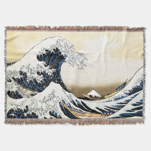 De Grote Golf bij Kanagawa Hokusai, Japanse kunst Deken