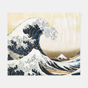 De Grote Golf bij Kanagawa Hokusai, Japanse kunst Fleece Deken