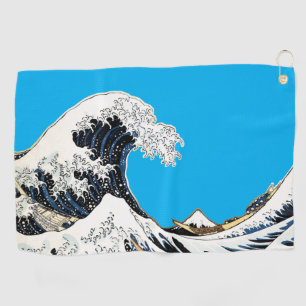 De Grote Golf bij Kanagawa Hokusai, Japanse kunst Golfhanddoek
