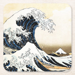 De Grote Golf bij Kanagawa Hokusai, Japanse kunst Kartonnen Onderzetters