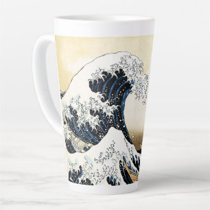 De Grote Golf bij Kanagawa Hokusai, Japanse kunst Latte Mok