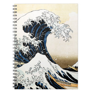 De Grote Golf bij Kanagawa Hokusai, Japanse kunst Notitieboek