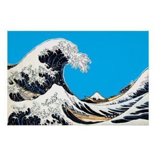 De Grote Golf bij Kanagawa Hokusai, Japanse kunst Perfect Poster
