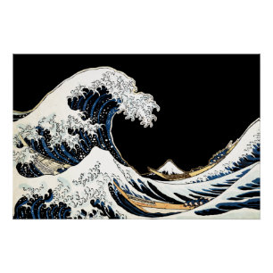De Grote Golf bij Kanagawa Hokusai, Japanse kunst Perfect Poster