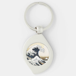 De Grote Golf bij Kanagawa Hokusai, Japanse kunst Sleutelhanger