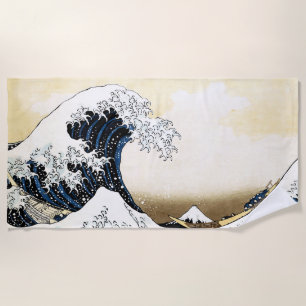 De Grote Golf bij Kanagawa Hokusai, Japanse kunst Strandlaken