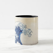 De Grote Golf bij Kanagawa -  Japans Tweekleurige Koffiemok (Center)