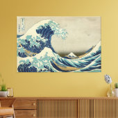 De grote golf canvas afdruk (Insitu (Woonkamer))