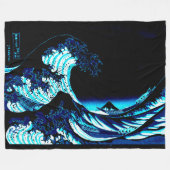 De Grote Golf Deep Blue Fleece Deken (Voorkant (Horizontaal))