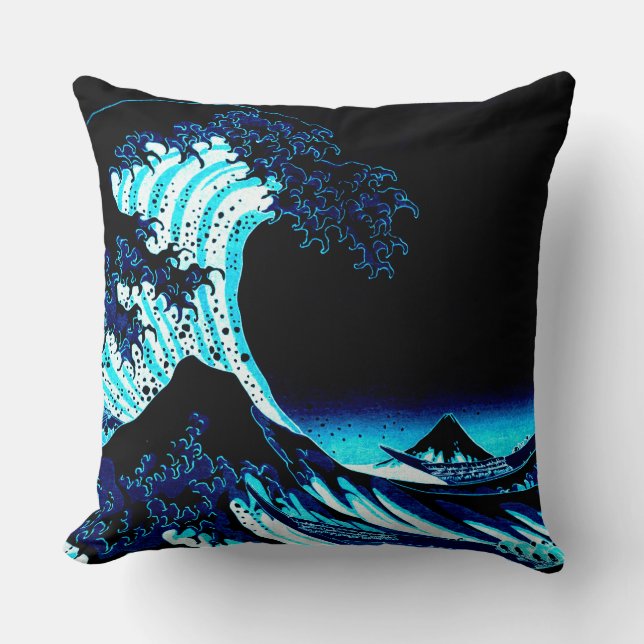 De Grote Golf Deep Blue Kussen (Voorkant)