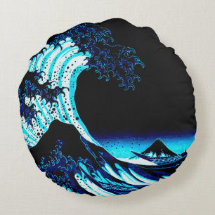 De Grote Golf Deep Blue Rond Kussen