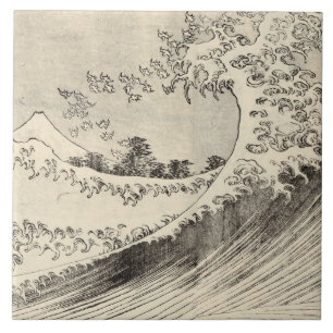 De Grote Golf (door Katsushika Hokusai) Tegeltje