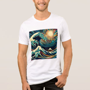 De Grote Golf, golf uit Kanagawa v1 Tri-Blend Shirt