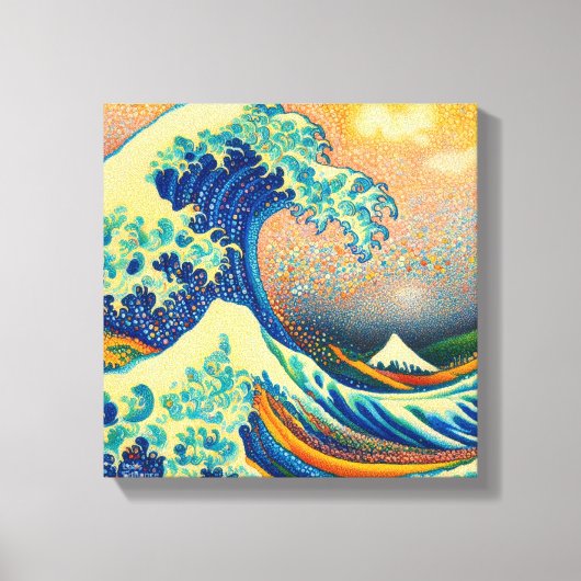 De Grote Golf, golf uit Kanagawa v2 Canvas Afdruk (Voorkant)