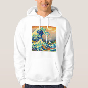 De Grote Golf, golf uit Kanagawa v2 Hoodie