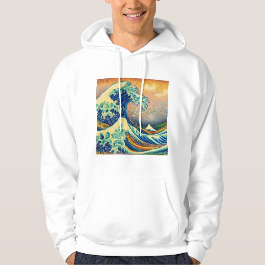 De Grote Golf, golf uit Kanagawa v2 Hoodie (Voorkant)