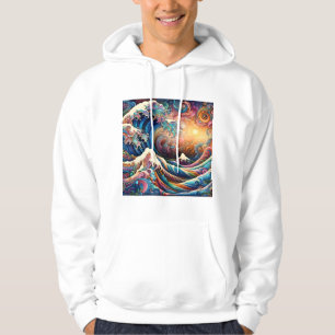 De Grote Golf, golf uit Kanagawa v3 Hoodie