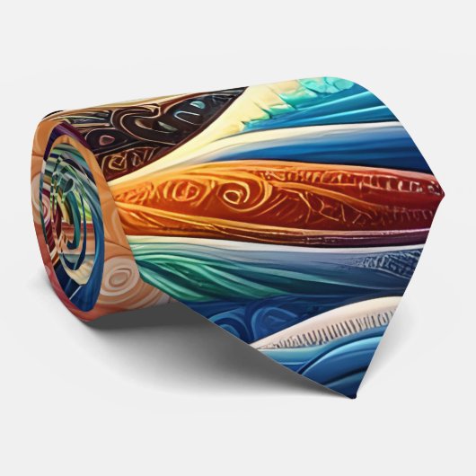 De Grote Golf, golf uit Kanagawa v3 Stropdas (Opgerold)