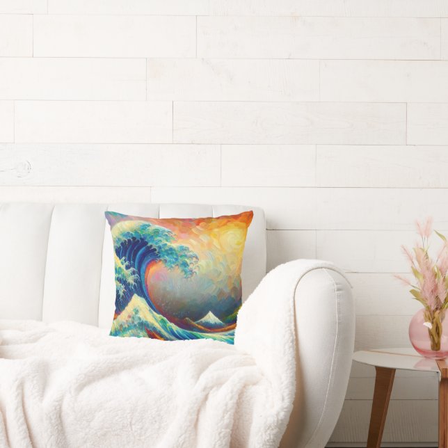 De Grote Golf, golf uit Kanagawa v4 Kussen (Bank)