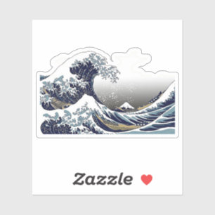 De grote golf, Hokusai, beeldende kunst Sticker
