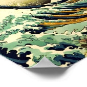 De Grote Golf in de  stijl van Kanagawa Poster (Hoek)