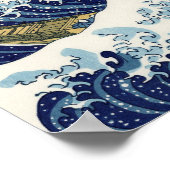 De Grote Golf in Kanagawa door Hokusai Poster (Hoek)