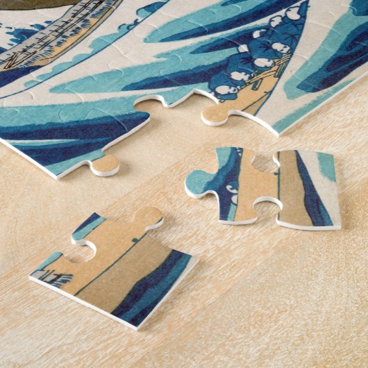 De Grote Golf in Kanagawa Puzzle Legpuzzel (Zijkant)